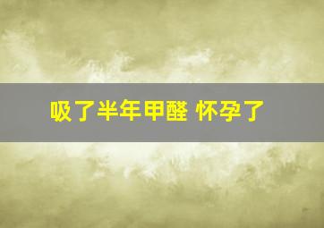 吸了半年甲醛 怀孕了